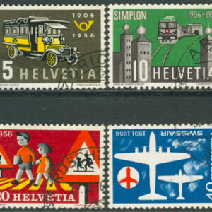 Schweiz – M  623-626 Minnesfrimärken – bla Swissair, serie 4 kpl