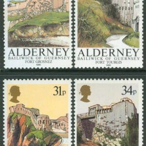 Alderney – M   28-31 Gamla Fästningar, vacker serie 4 kpl **