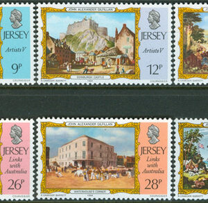 Jersey – M  334-339 Konst – Landskap – Jersey – Australien, 6 kpl **