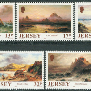 Jersey – M  496-500 Landskap – Båtar – SL Kilpack 150 år, 5 kpl **
