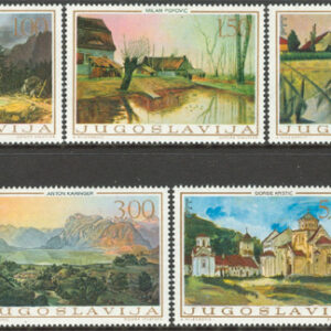 Jugoslavien – M 1298-1302 Landskap & Byggnader, vacker serie 5 kpl **