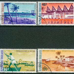 Togo – M 1031-1034 Landskap – Byggnader – Båtar, serie 4 kpl