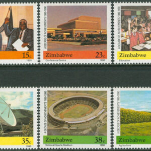 Zimbabwe – M  436-441 Vyer – Självständighet 10 år, fin serie 6 kpl **