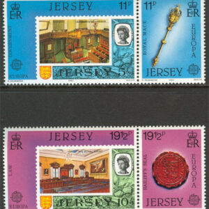 Jersey – M  299-302 Europa CEPT 1983 Storverk, 2 st par kpl **