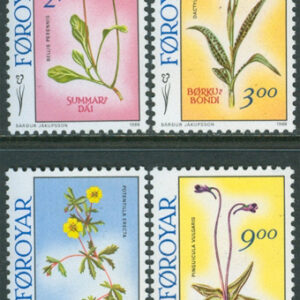 Färöarna – F  164-167 Blommor II, 4 kpl **