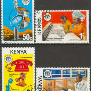 Kenya – M   54-57 A Kommunikationer – Utveckling – Telefon, 4 kpl stpl