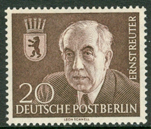 Berlin – M  115 Prof. Dr. E Reuter död, 1 kpl *