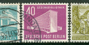 Berlin – M  121-123 Byggnader bla Grunewald Slottet, serie 3 kpl