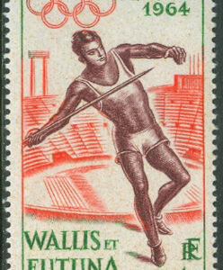 Wallis et Futuna – M  205 OS i Tokyo 1964 Friidrott, märke kpl **