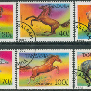 Tanzania – M 1677-1682 Hästar bl.a. Boulonnais, 6 ol stpl