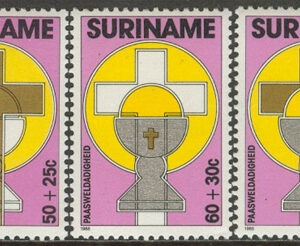 Surinam – M 1261-1263 Påsk 1988, fin serie 3 kpl **