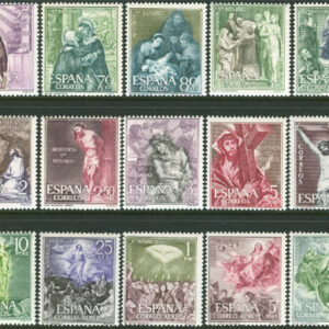 Spanien – M 1355-1369 Radband – Rosenkrans, serie 15 kpl **