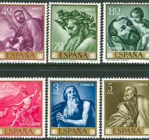 Spanien – M 1384-1393 Frimärkets Dag 1963. Målningar, 10 kpl **