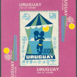 Uruguay – M Bl  20 Turismens land Uruguay, vackert Block **