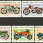 Burkina Faso – M  998-1004 Motorcykeln 100 år bl.a. Pope, 7 kpl **