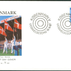 Danmark – FDC 1987-06-18 – 8:e Gymnaestrada 1987, 1 kpl Vinjett 3