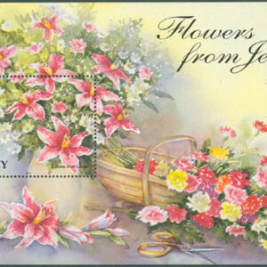 Jersey – M BL  20 Blommor från Jersey, block **
