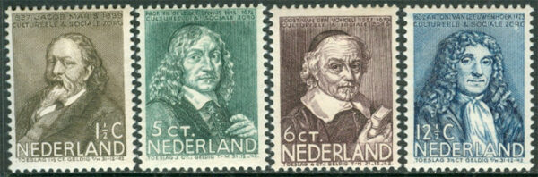 Nederländerna - M  304-307 Sommarmärken 1937, kända personer, 4 kpl *