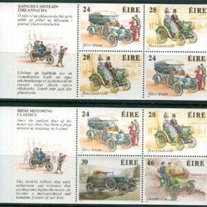 Irland – M  671-674 D, 671-674 E Historiska bilar, bla Chambers, 2 block kpl **