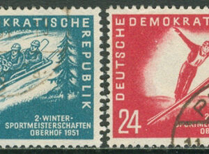 DDR – M  280-281 Vintersportmästerskapen 1951, serie 2 kpl