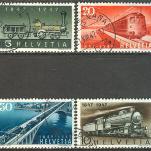 Schweiz – M  484-487 Schweiz Järnväg 100 år, fin serie 4 kpl