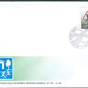 Lettland – FDC 1995-02-18 – Trafiksäkerhetsåret, vackert märke kpl
