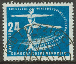 DDR – M  247 1:a Vintersportmästerskapen i DDR 1950, märke