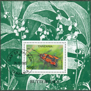 Tanzania – M BL 311 Insekter – Fjärilar, Block