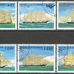 Benin – M  799-804 Segelfartyg bla Opiumklipper, 6 kpl