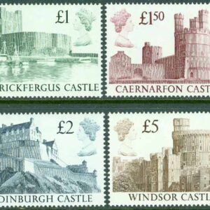 England – M 1174-1177 Borgar bl.a. Windsor, 4 kpl **