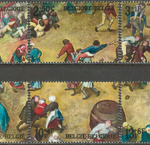 Belgien – M 1494-1499 Solidaritet – Ungdomsspel – Konst, 6 kpl **