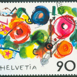 Schweiz – M 1380 Samtida Konst, vackert märke kpl