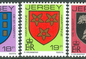 Jersey – M  439-441 Familjevapen bla De Bagot, 3 kpl **