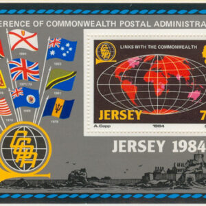 Jersey – M BL   3 Commonwealth Postkonferans – Flaggor, Block **