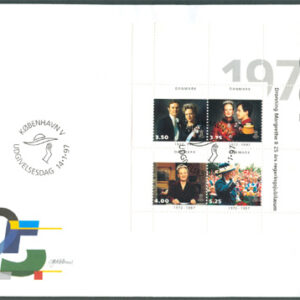 Danmark – FDC 1997-01-14 – Drottning Margreth II Regent i 25 år, Block Vinjett 1