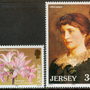 Jersey – M  372-373 Lilien från Jersey – Konst – Blommor, 2 kpl **