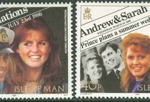 Isle of Man – M  317-318 Bröllop Prins Andrew & Sarah F, 2 kpl **