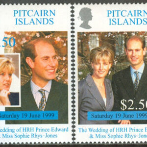 Pitcairn Islands – M  542-543 Bröllop Prins Edward & Sophie, 2 kpl **