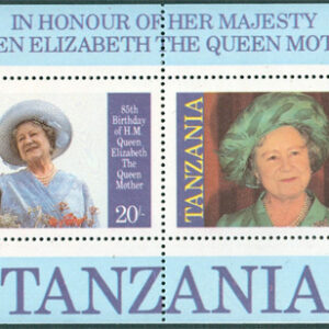 Tanzania – M Bl  43 Drottningmodern 85 år, block **