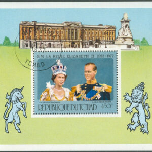 Tchad – M Bl  69 Elisabeth II 25 år på Tronen, Block