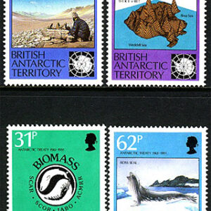 British Antarctic Ter. – M  181-184 Antarktisfördraget 30 år, serie 4 kpl *