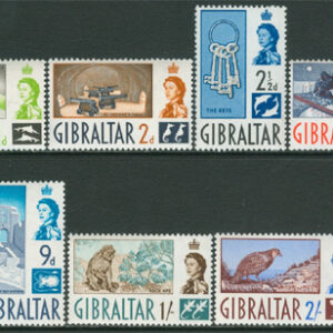 Gibraltar – M  150-153, 157-159 Fåglar – Kanoner – Nycklar – Vyer, 7 olika **