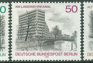 Berlin – M  578-580 Vyer bla Slottet Charlottenburg, serie 3 kpl **