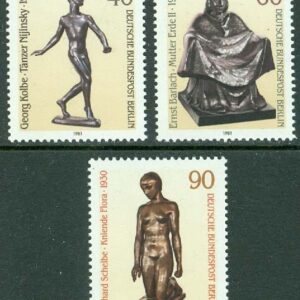 Berlin – M  655-657 Skulpturer från 1900-talet, 3 kpl **