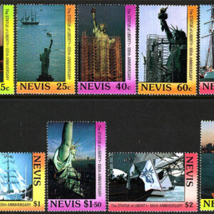 Nevis – M  430-439 Frihetsstatyn i New York 100 år, 10 kpl **
