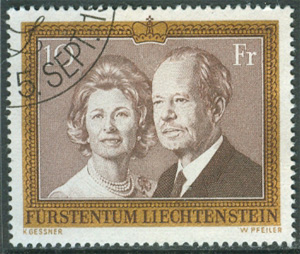 Liechtenstein – M  614 Franz Josef II & Gina, fint märke kpl