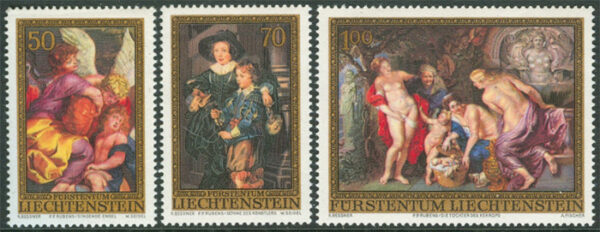 Liechtenstein - M  655-657 Konst - P P Rubens 400 år, serie 3 kpl **