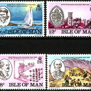 Isle of Man – M  242-245 Kung Williams College 150 år – Båt, 4 kpl **