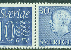 Sverige – F  421SX2 Gustaf VI Adolf/siffertyp, 10 + 30 öre **