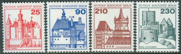 Berlin - M  587-590 Slott & Borgar bla Burg Gemen, fin serie 4 kpl **